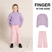33 雯的店  FINGER IN THE NOSE秋冬儿童紫色毛衣粉色牛仔裤