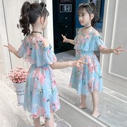 2022女童连衣裙夏装长裙5儿童6岁7沙滩裙8小女孩韩版海边裙子演出