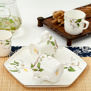 定制骨瓷茶具套装家用简约客厅茶壶套装功夫茶具花茶茶杯中式陶瓷