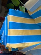 太行玉成行唐纯棉，斜纹面料黄蓝条纹学生床单，被罩床笠定制