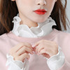韩版公主风花苞立领衬衫冬假领子女百搭蕾丝，衬衣领毛衣装饰打底领