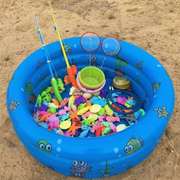 钓鱼儿童3宝宝鱼套装--磁性玩具女孩池竿1男孩6钓鱼塑料至小孩岁