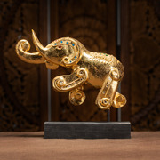 泰吉利泰国做旧大象客厅摆件 东南亚风格木雕创意工艺品家居装饰