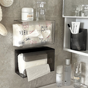卫生间洗脸巾收纳盒壁挂式纸巾盒家用浴室厕所抽纸盒擦脸巾置物架