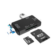手机电脑多功能USB读卡器typec三合一OTG安卓SD卡TF卡U盘通用定制