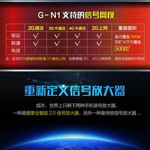 手机信号放大器家庭电话增强器2g3g4g移动联通接收加强器套装