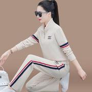 品牌女款运动套装休闲服时尚大码洋气减龄修身卫衣两0320b