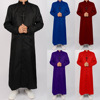 万圣节牧师cos服中世纪复古蒸汽，大衣长款cosplay服装欧美男士外套