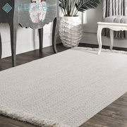 手工编织地毯客厅茶几流苏款北欧简约现代ins卧室地垫床边毯定制