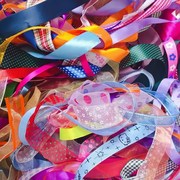 diy手工制作彩带蝴蝶结配件，绸带织带七彩丝带，漂亮的缎带纱带
