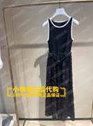 1th208525f5b欧时力2023年夏季蕾丝拼接无袖，连衣裙