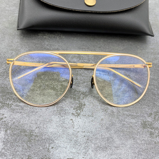 德国品牌眼镜框架超轻无螺丝时尚单梁金属，蛤蟆镜近视镜架平光镜