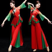 秧歌服演出服女中国风喜庆古典扇子舞蹈服装，手绢舞腰鼓广场舞套装