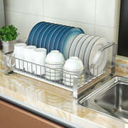 304不锈钢沥水碗碟架 多功能厨房用品碗碟筷子收纳置物碗架