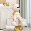 创意可爱公仔轻奢暴力熊坐姿(熊，坐姿)摆件客厅电视柜，大型落地装饰品爱心熊