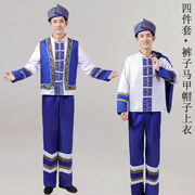 云南傣族舞蹈服装，男成人艺考西双版纳少数民族，男士壮族葫芦丝演出