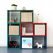实木书架落地家具创意方格子边几自由组合儿童简易收纳展示置物柜