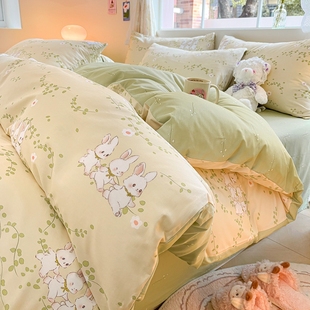 南通床品床单棉布被套单件纯棉100全棉粉色220x240品牌固定冬季床