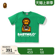 BAPE童装秋冬卡通BABY MILO拉面印花短袖T恤X10001L