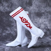 女士蒙古靴成人儿童高端私人定制日常红色舞蹈靴高跟软底加大舞鞋