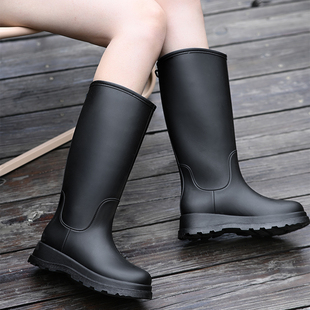 高筒雨鞋女款2024四季防水防滑户外穿时尚中高筒胶鞋雨靴LFY