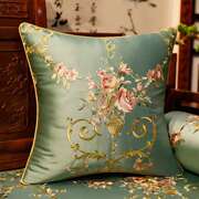 高档中式绣花抱枕刺绣沙发靠垫，中国风古典靠背套椅子大号含芯