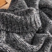 秋冬加厚高领慵懒风针织衫，女2023年粗毛线重工，设计感小众毛衣
