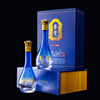 1斤玻璃瓶白酒空瓶500ml精白水滴瓶复古通用送包装蓝色酒瓶子