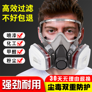 6200防毒面具全面罩，喷漆专用猪鼻子防尘放毒氧气，面罩头套化工气体