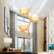 创意鸟巢吊灯现代艺术客厅卧室，灯餐厅北欧轻奢咖啡厅民宿树枝灯具