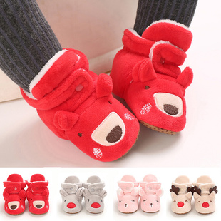 新生婴儿鞋0-1岁冬季软底，男女宝宝学步棉鞋，0-3-6-12个月加厚保暖8