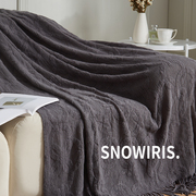 纯色针织毛毯客厅沙发毯子民宿样板间装饰割绒工艺四季可用床尾巾