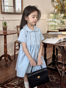 女童连衣裙海盐少女韩国设计师系列，!儿童夏季纯棉，公主裙夏装裙子