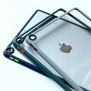 适用于ipad9保护套2021款10.2寸平板电脑壳苹果ipad九代简约撞色气囊防摔单后壳无盖8软胶边框+透明背板潮八