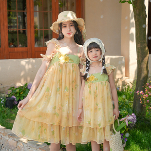 两穿法式连衣裙女童田园风，裙子闺蜜姐妹装minisnbl原创童装霞