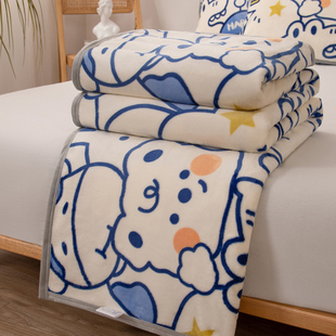 牛奶绒毛毯办公室午睡空调，沙发盖毯薄被珊瑚，法兰绒床单夏季小毯子