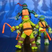 关节可动忍者神龟手办忍者龟武器，模型儿童玩具，动漫公仔成人摆件