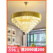 水晶吊灯客厅轻奢灯具简约现代卧室饭餐厅家用大气金色2021年