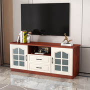 简约地柜白色储物柜卧室电视柜现代简约高款实木电视柜组合小户型