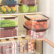 冰箱收纳盒保鲜盒食品级蔬菜保鲜盒，冰箱冷冻专用透明储物整理神器