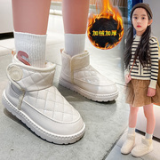 冬季加绒女童短靴子防滑加厚儿童，雪地靴男童棉鞋低筒宝宝鞋婴童鞋