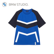 BMW Studio宝马男装夏季简约休闲男士圆领套头T恤上衣