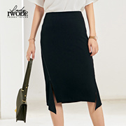 iwode埃沃定制21包臀裙鱼尾小众设计黑色，雪纺半裙女士裙子