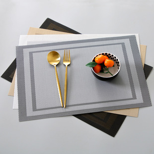 北欧简约PVC环保西餐垫隔热防烫防滑盘垫子家用餐厅杯碗垫餐桌