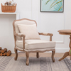 美式沙发实木单人沙发小户型布艺做旧复古椅子法式乡村复古沙发椅