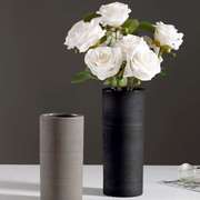 北欧白色陶瓷花瓶摆件现代简约中式插花干花花器客厅家居软装饰品