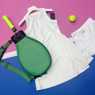 2024网球连衣裙运动速干百褶带底裤无袖，背心式短裙