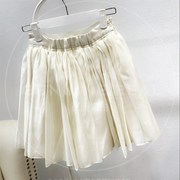 韩国夏季半身裙女薄款时尚白色雪纺收腰包臀设计感小众百褶裙
