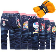 女童3至4到7岁加厚冬装儿童装裤子，6秋冬季5小女孩棉裤长裤8牛仔裤