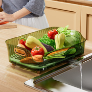 厨房水槽沥水碗碟架环保塑料厨房餐具水果收纳沥水碗架台面置物架